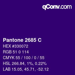 Farbcode: Pantone 2685 C | qconv.com