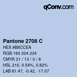 Code couleur: Pantone 2708 C | qconv.com