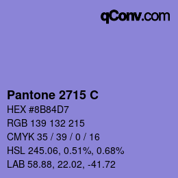 Code couleur: Pantone 2715 C | qconv.com