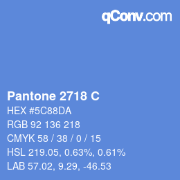 颜色代码: Pantone 2718 C | qconv.com