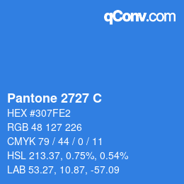 Código de color: Pantone 2727 C | qconv.com