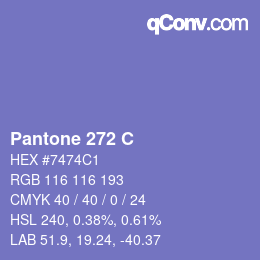 Code couleur: Pantone 272 C | qconv.com