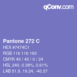 Code couleur: Pantone 272 C | qconv.com