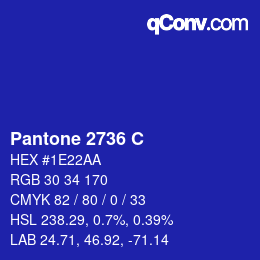 颜色代码: Pantone 2736 C | qconv.com