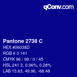 Color code: Pantone 2738 C | qconv.com