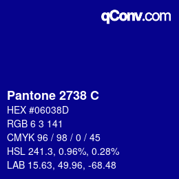 Farbcode: Pantone 2738 C | qconv.com