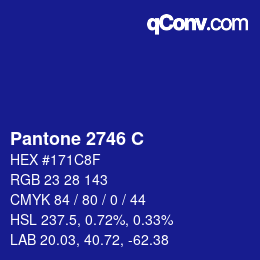 Code couleur: Pantone 2746 C | qconv.com