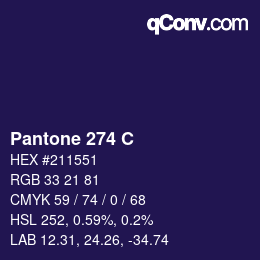 Farbcode: Pantone 274 C | qconv.com