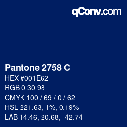 Code couleur: Pantone 2758 C | qconv.com