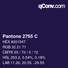 カラーコード: Pantone 2765 C | qconv.com