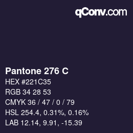 カラーコード: Pantone 276 C | qconv.com