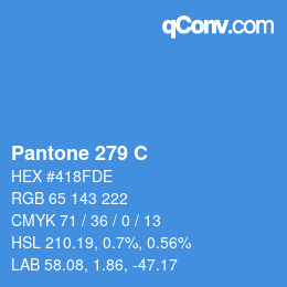 Code couleur: Pantone 279 C | qconv.com