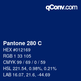 カラーコード: Pantone 280 C | qconv.com