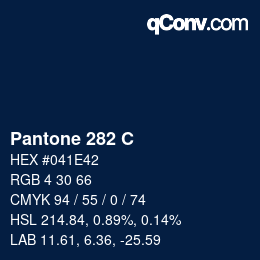 Code couleur: Pantone 282 C | qconv.com