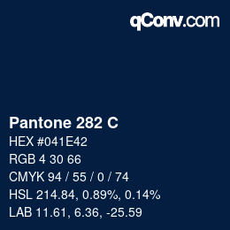 カラーコード: Pantone 282 C | qconv.com