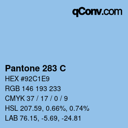 Code couleur: Pantone 283 C | qconv.com