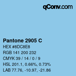 Farbcode: Pantone 2905 C | qconv.com