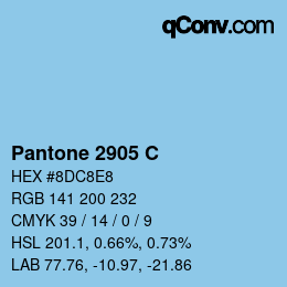 カラーコード: Pantone 2905 C | qconv.com