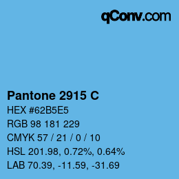 Code couleur: Pantone 2915 C | qconv.com