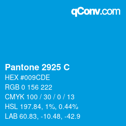 颜色代码: Pantone 2925 C | qconv.com