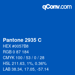颜色代码: Pantone 2935 C | qconv.com