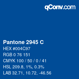 カラーコード: Pantone 2945 C | qconv.com