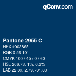 Farbcode: Pantone 2955 C | qconv.com