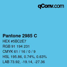 カラーコード: Pantone 2985 C | qconv.com