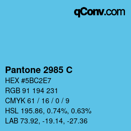 カラーコード: Pantone 2985 C | qconv.com