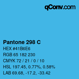 Code couleur: Pantone 298 C | qconv.com