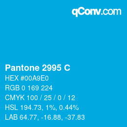 Code couleur: Pantone 2995 C | qconv.com