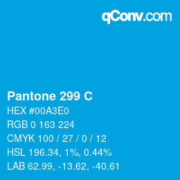 Code couleur: Pantone 299 C | qconv.com