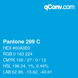 Code couleur: Pantone 299 C | qconv.com