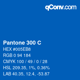 Color code: Pantone 300 C | qconv.com