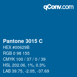 カラーコード: Pantone 3015 C | qconv.com