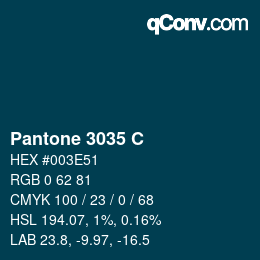 Code couleur: Pantone 3035 C | qconv.com