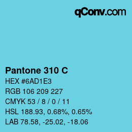 Code couleur: Pantone 310 C | qconv.com