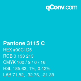 Code couleur: Pantone 3115 C | qconv.com