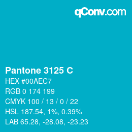 Farbcode: Pantone 3125 C | qconv.com