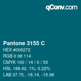カラーコード: Pantone 3155 C | qconv.com