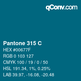 カラーコード: Pantone 315 C | qconv.com