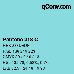 Code couleur: Pantone 318 C | qconv.com