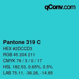 颜色代码: Pantone 319 C | qconv.com