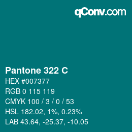 カラーコード: Pantone 322 C | qconv.com