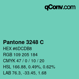 Code couleur: Pantone 3248 C | qconv.com