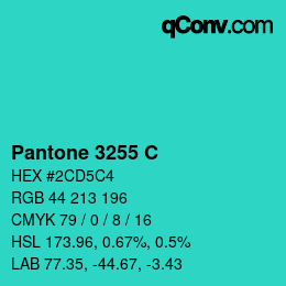 Code couleur: Pantone 3255 C | qconv.com