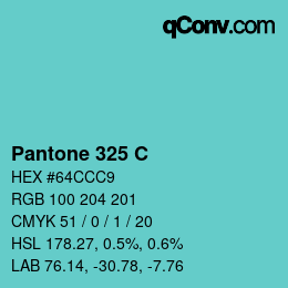 カラーコード: Pantone 325 C | qconv.com