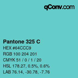 カラーコード: Pantone 325 C | qconv.com