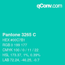 颜色代码: Pantone 3265 C | qconv.com