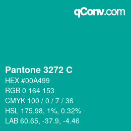 カラーコード: Pantone 3272 C | qconv.com